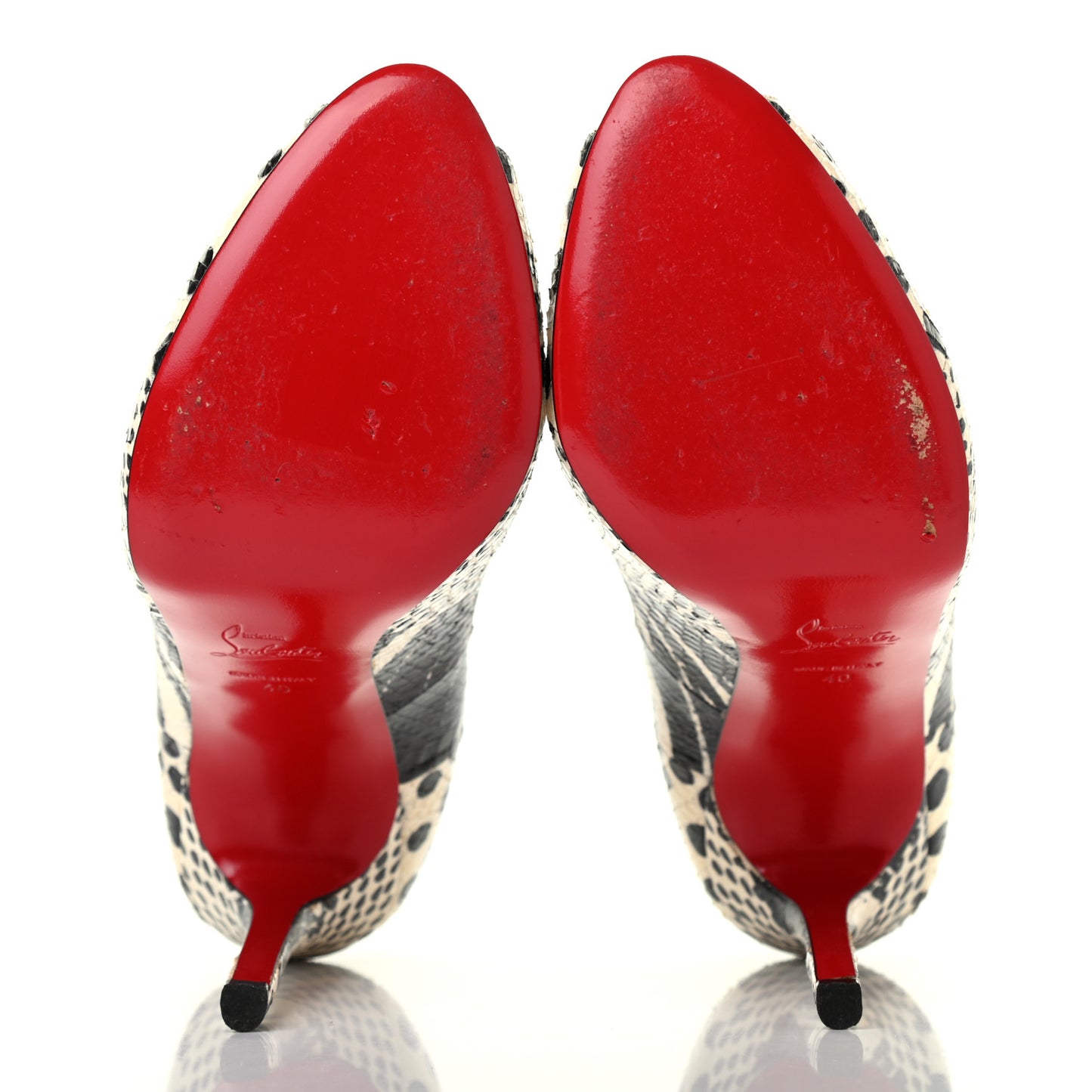 Snakeskin Watersnake Printed Nappa Pumps 40