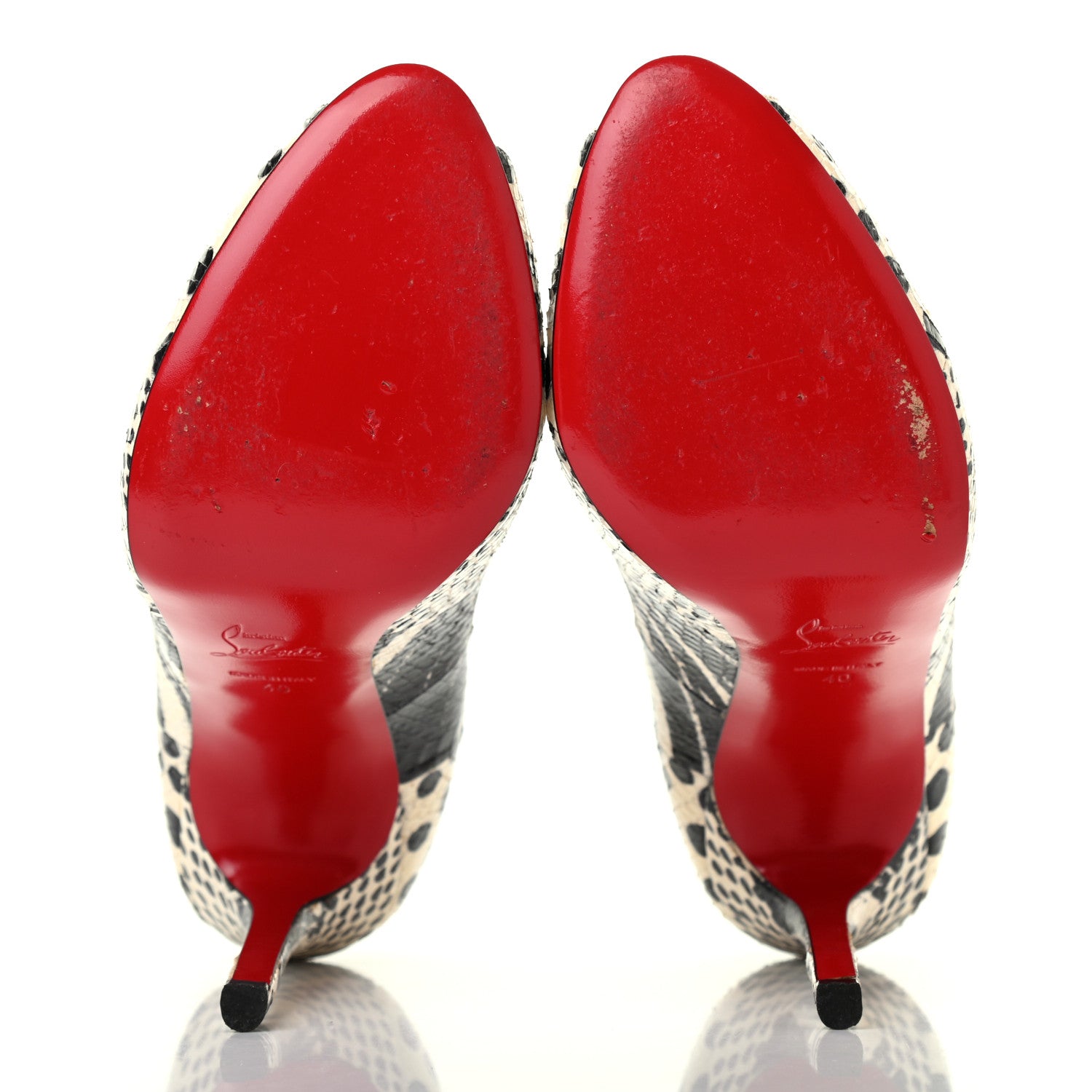 Christian Louboutin Snakeskin Watersnake Printed Nappa Pumps 40 5 of 9