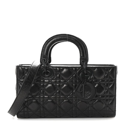 Christian Dior Crinkled Calfskin Cannage Medium Lady D-Joy Black 1 of 10