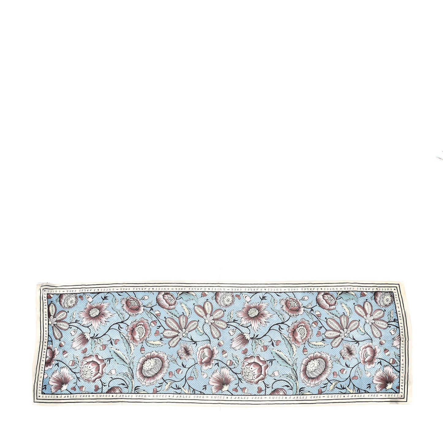 Silk Alsacienne Flower Print Scarf