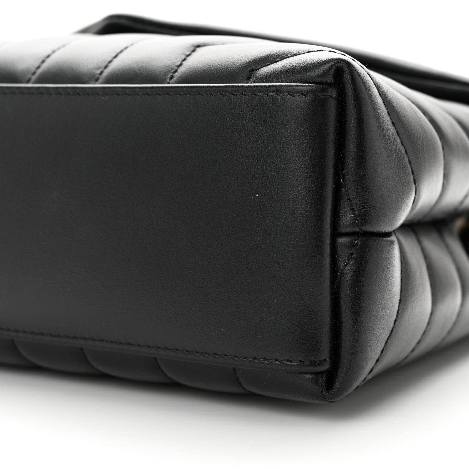 Saint Laurent Calfskin Y Quilted Monogram Small Loulou Chain Satchel Black 10 of 12