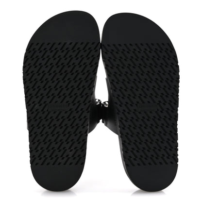 Hermes Calfskin Womens Chypre Sandals 36 Black 6 of 10