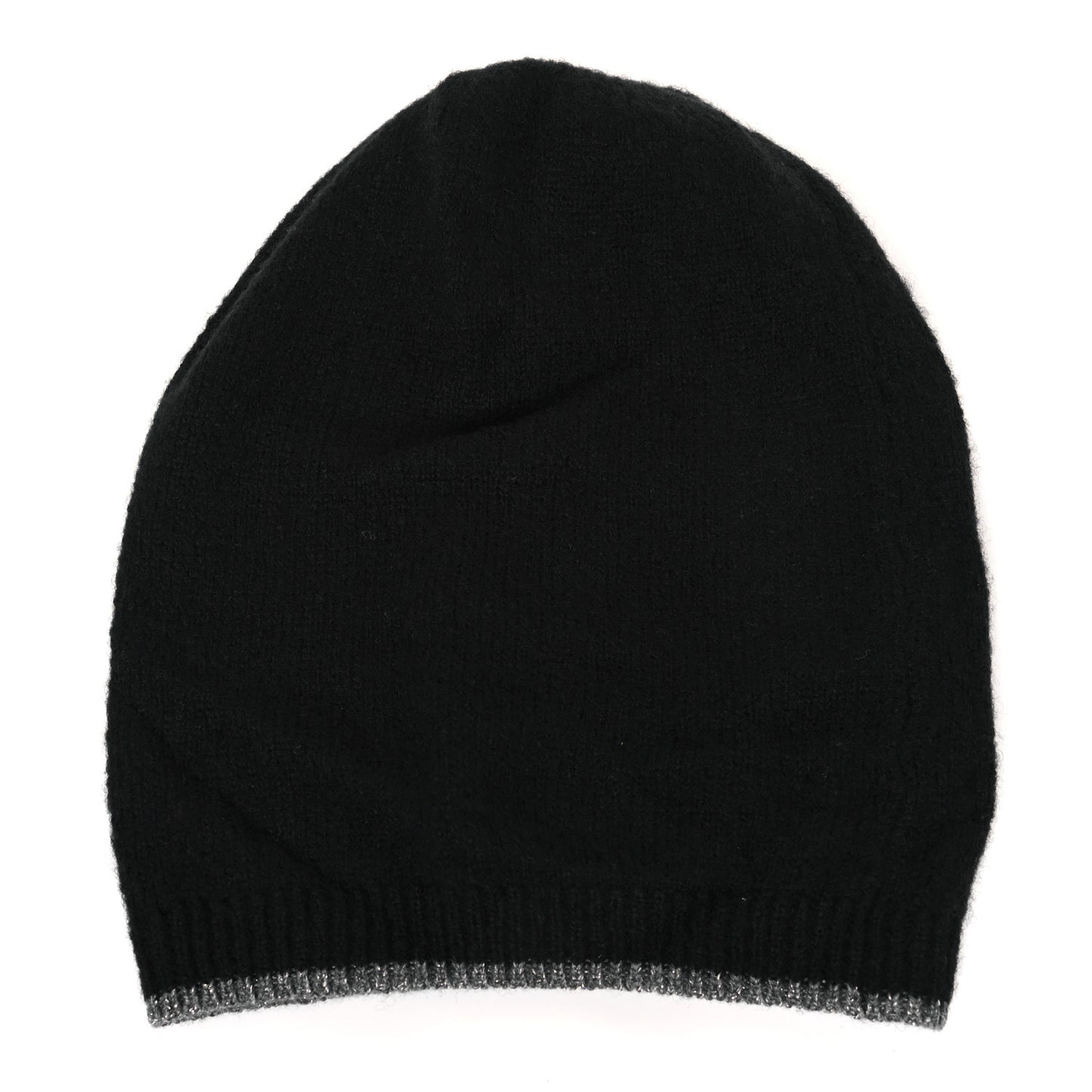 Cashmere CC Beanie Hat Black Grey