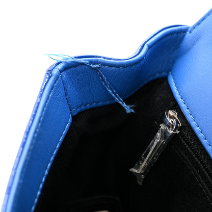 Chanel Patent Quilted Small Coco Shine Flap Blue 11 of 11