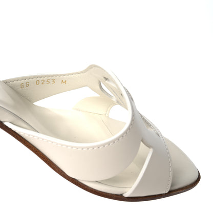 Louis Vuitton Calfskin LV Isola Mules 38 White 8 of 9