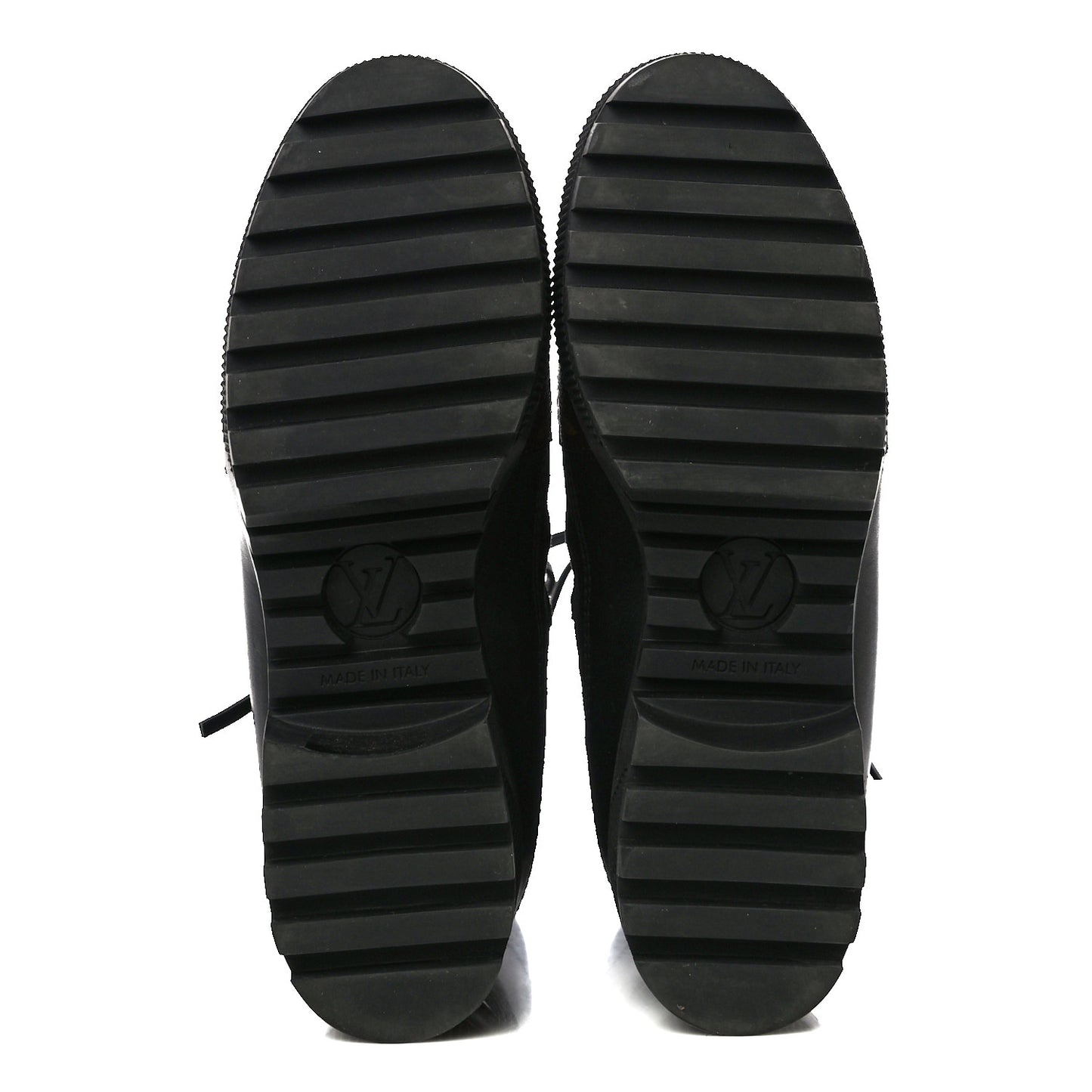 Suede Calfskin Monogram Laureate Platform Desert Boots 37 Black