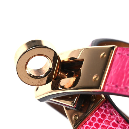 Hermes Shiny Alligator Lizard Kelly Double Tour Bracelet T2 Rose Mexico 7 of 7