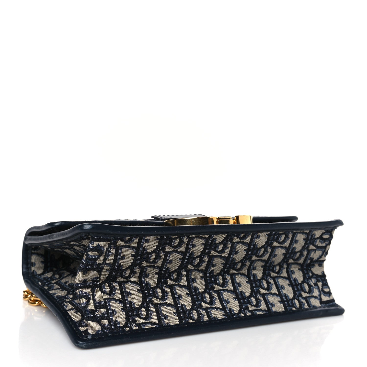 Christian Dior Oblique 30 Montaigne Chain Flap Bag Blue 4 of 8