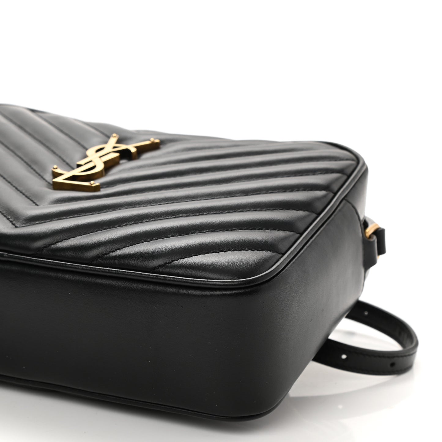 Calfskin Matelasse Monogram Lou Camera Bag Black
