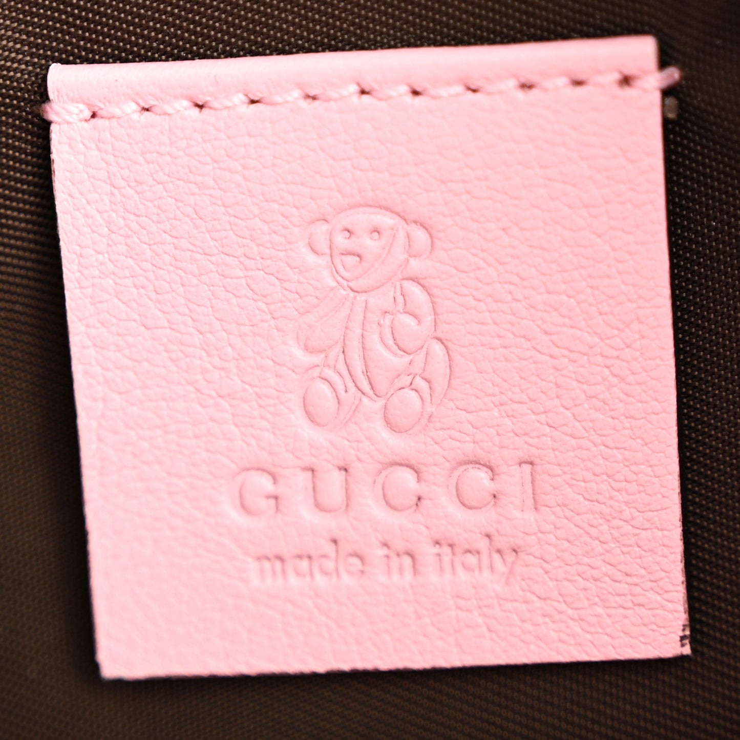 GG Monogram Childrens Mini Zoo Bird Pappagallo Shoulder Bag Pink
