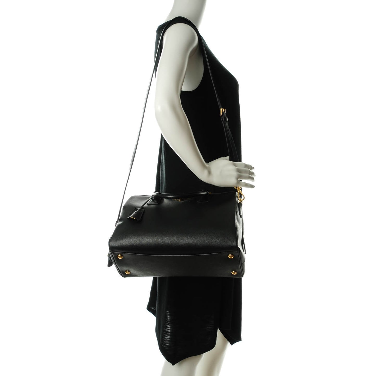 Saffiano Lux Bowler Black