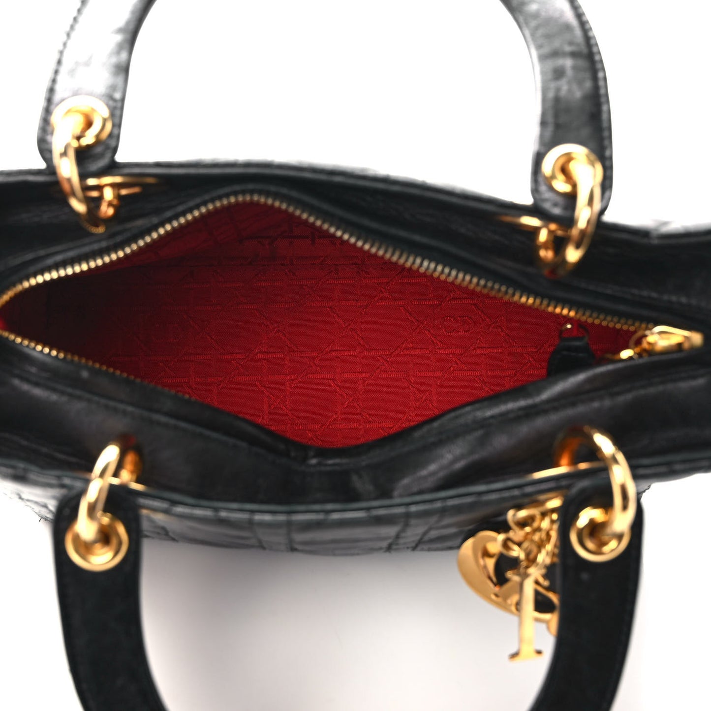 Lambskin Cannage Medium Lady Dior Black