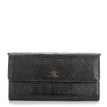 Chanel Lizard Wallet With Removable Chain Black 1 of 8