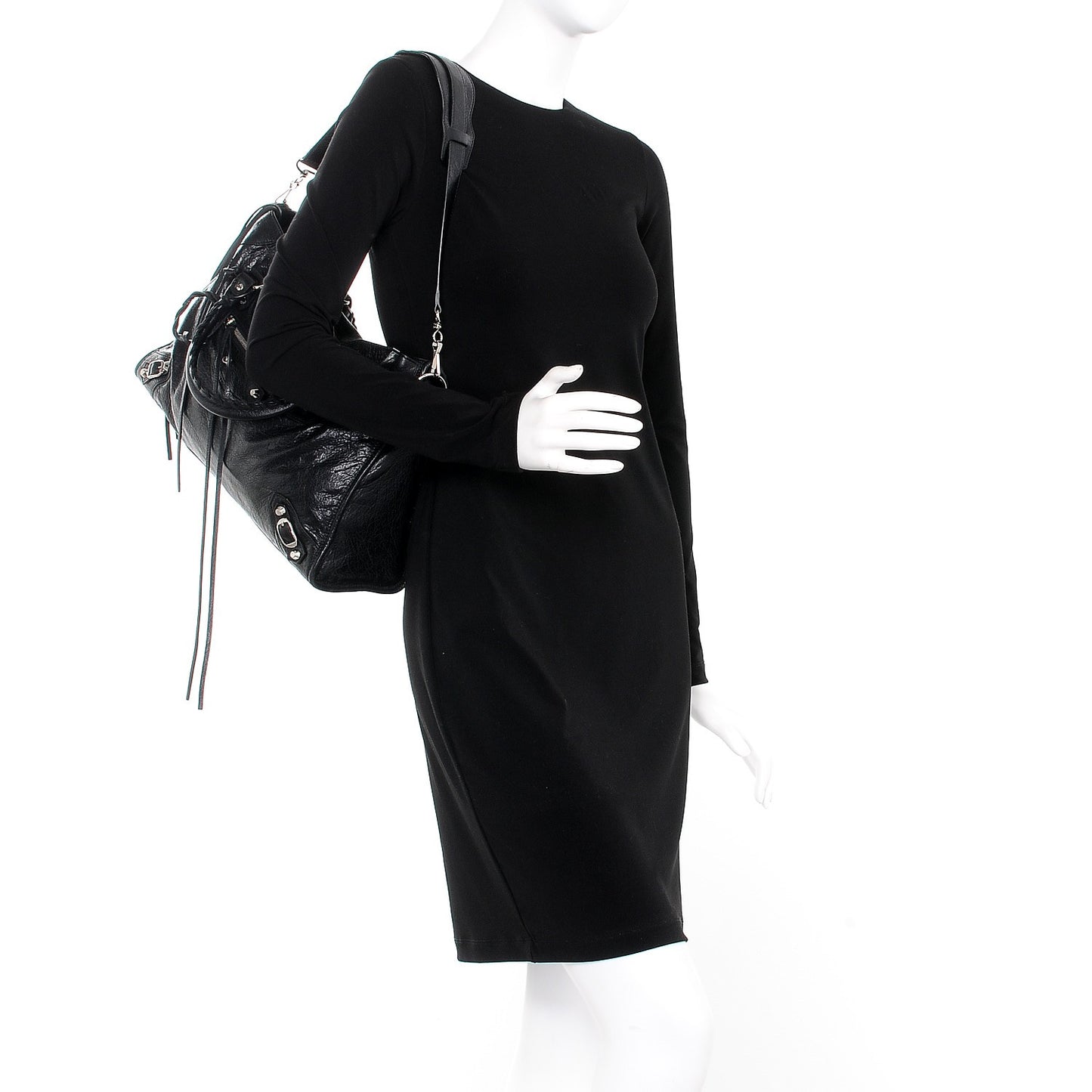 Agneau Classic Silver Hardware City Black