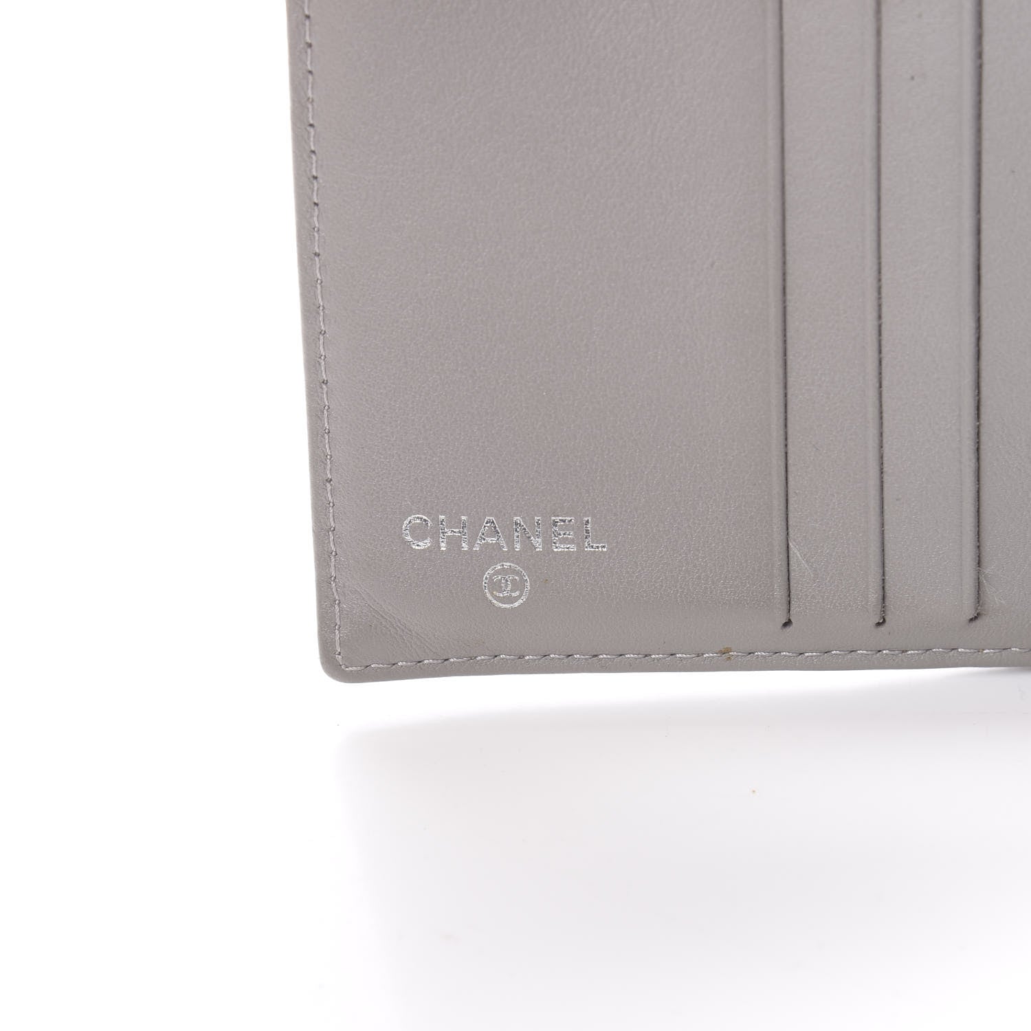 Chanel Iridescent Caviar Quilted Compact French Flap Wallet Grey 7 of 16