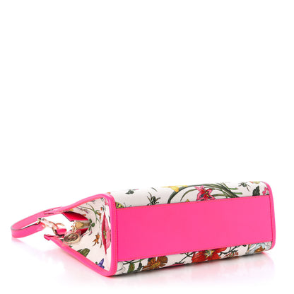 Gucci Canvas Medium Flora Tote Fuchsia 4 of 10