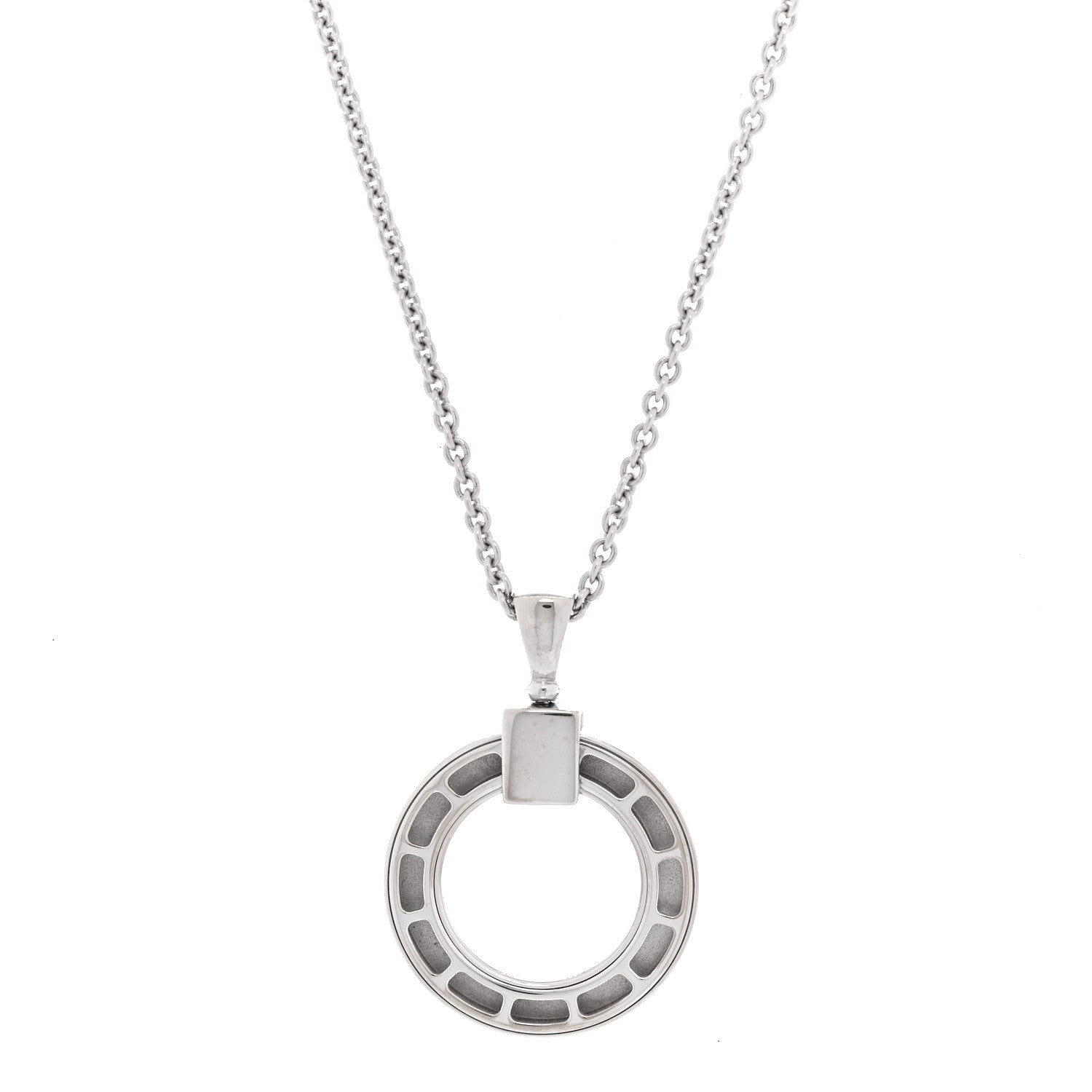 Bulgari 18K White Gold Diamond BVLGARI BVLGARI Pendant Necklace 3 of 5