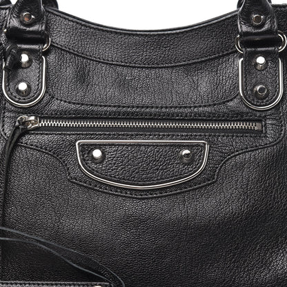 Balenciaga Chevre Silver Metallic Edge Hardware Velo Black 11 of 11