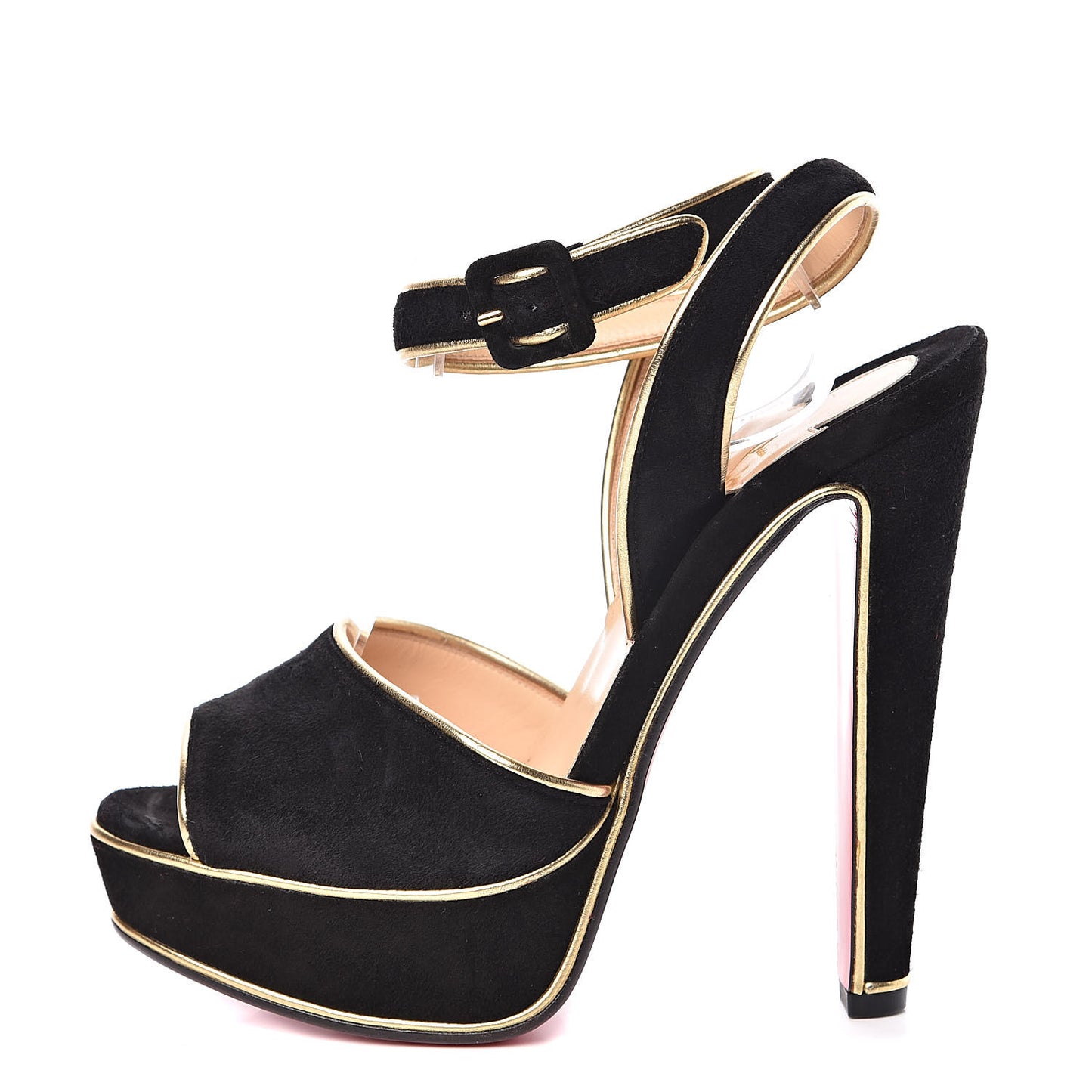 Veau Velours Loulou Dance Platform Sandals 37 Black
