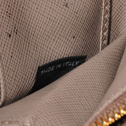 Prada Saffiano Metal Zip Around Wallet Argilla 6 of 8