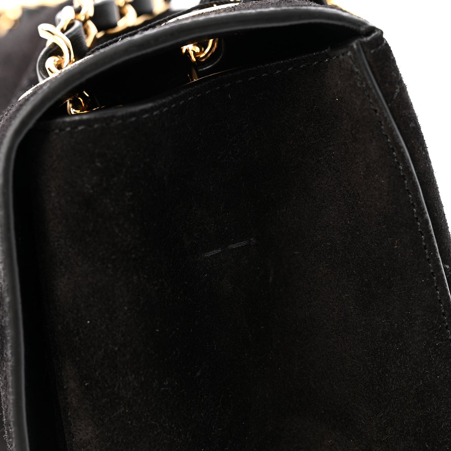 Suede Calfskin Small Souplissimo Maxi Flap Black