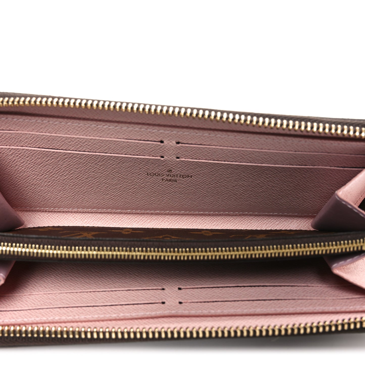 Monogram Clemence Wallet Rose Ballerine