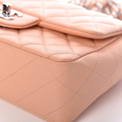 Chanel Lambskin Quilted Mini Rectangular Flap Light Pink 9 of 14