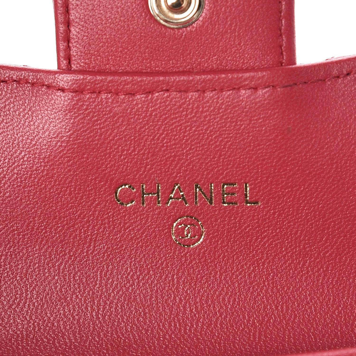 Chanel Lambskin Quilted Flap Card Holder Dark Pink 5 of 9