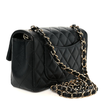 Chanel Lambskin Quilted Mini Rectangular Flap Black 3 of 11