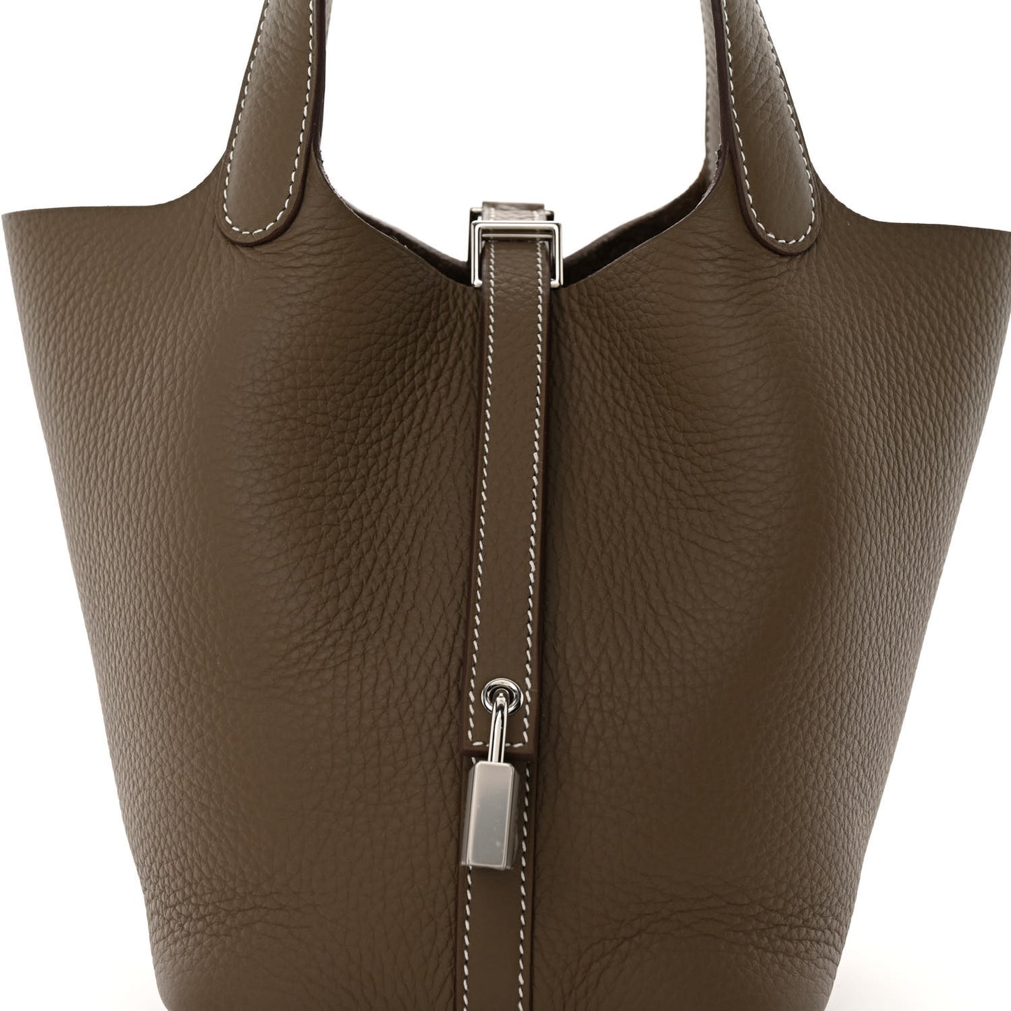 Taurillon Clemence Picotin Lock 18 PM Etoupe