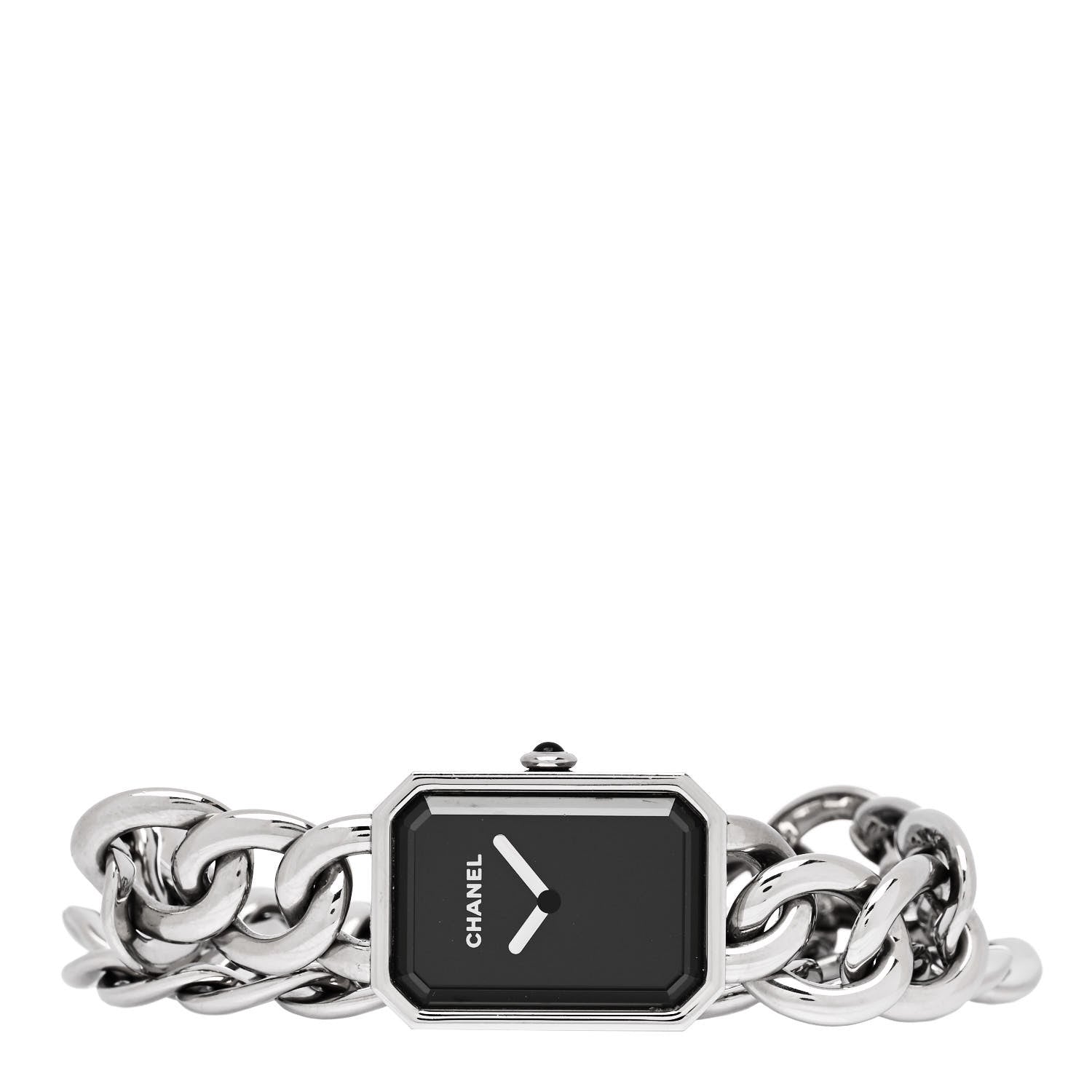 Chanel Stainless Steel 20mm Chain Premiere Quartz Watch Black 2 of 4