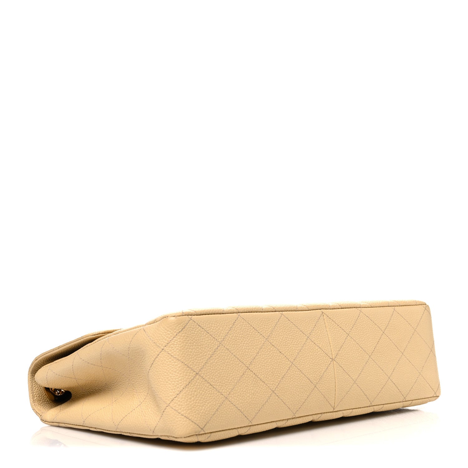 Chanel Caviar Quilted Jumbo Single Flap Beige 4 of 10