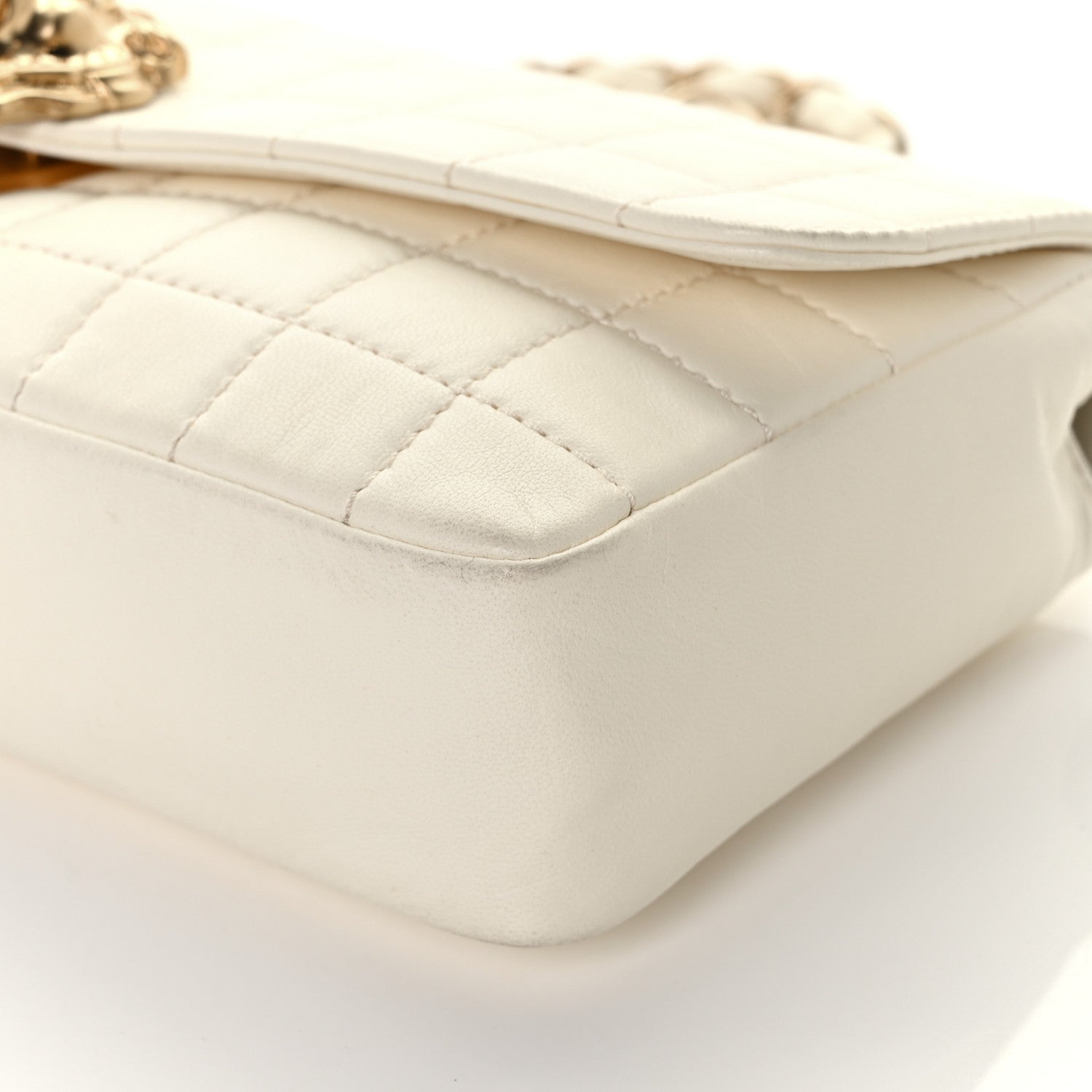 Chanel Lambskin Chocolate Bar Leo Lion Flap White 9 of 11