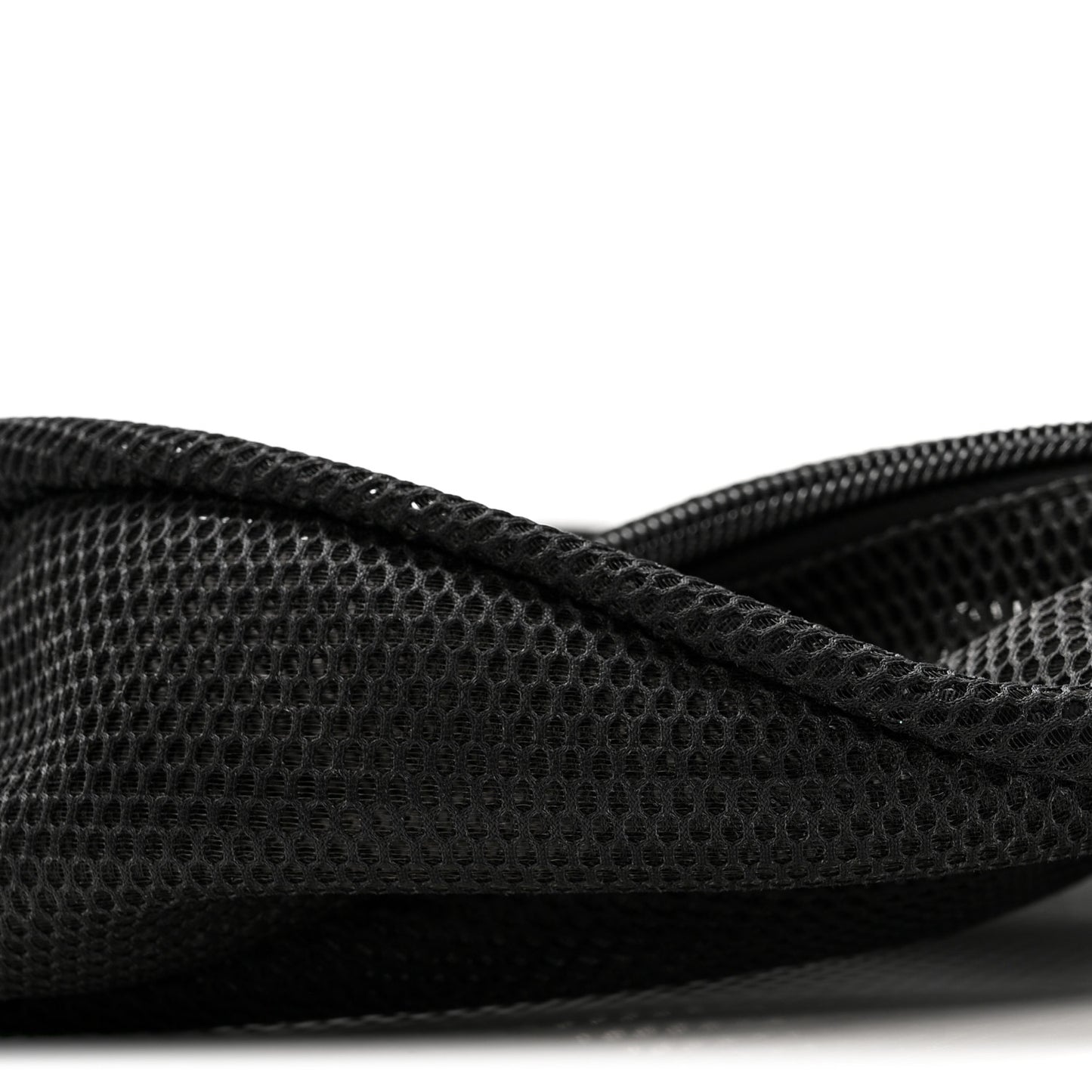 Nylon Mesh Logo Printed Attica Gym Shoulder Bag Black