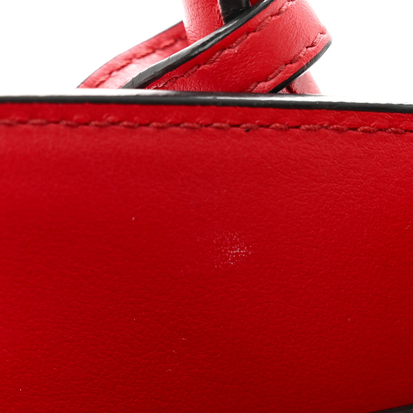 Saffiano Cuir Calfskin Small Monochrome Top Handle Tote Fuoco
