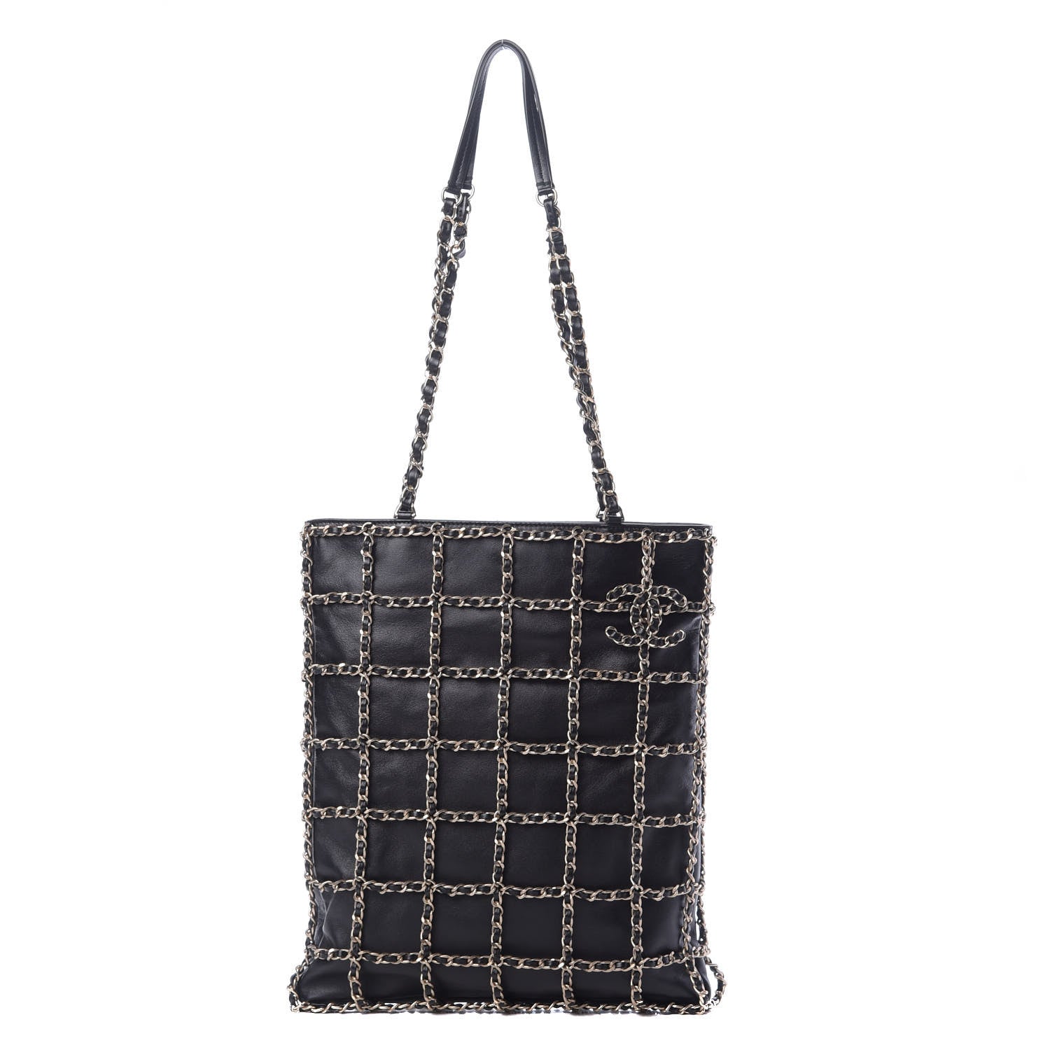 Chanel Lambskin Large Shopping Chain Tote Black 1 of 12