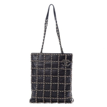Chanel Lambskin Large Shopping Chain Tote Black 1 of 12