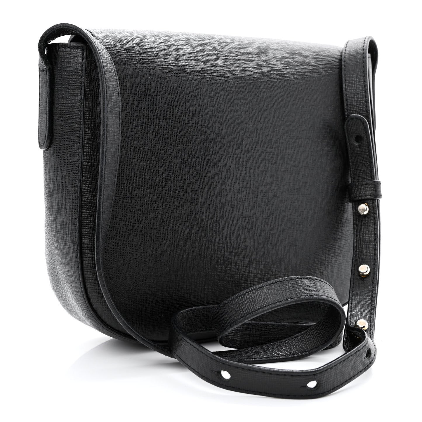 Calfskin Flap Crossbody Bag Black