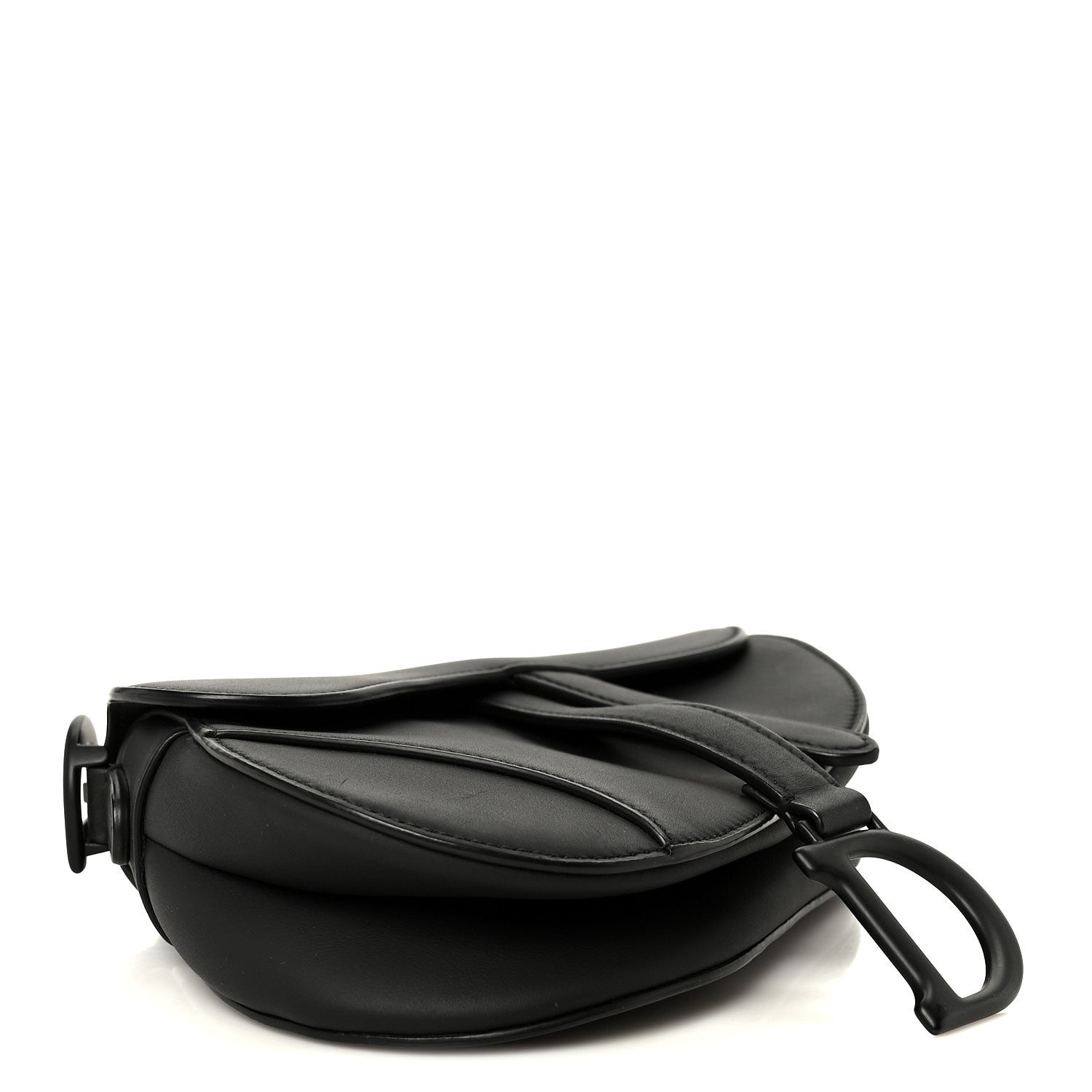 Christian Dior Ultra Matte Calfskin Mini Saddle Bag Black 4 of 10