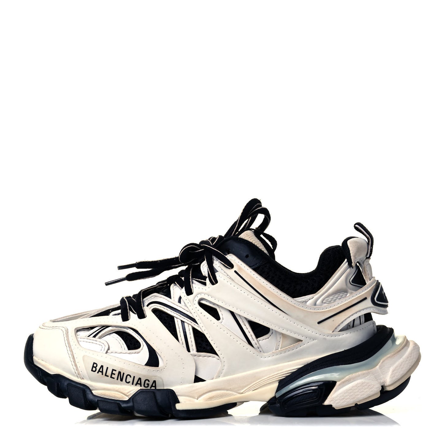 Mesh Nylon Womens Track Sneakers 36 Black White