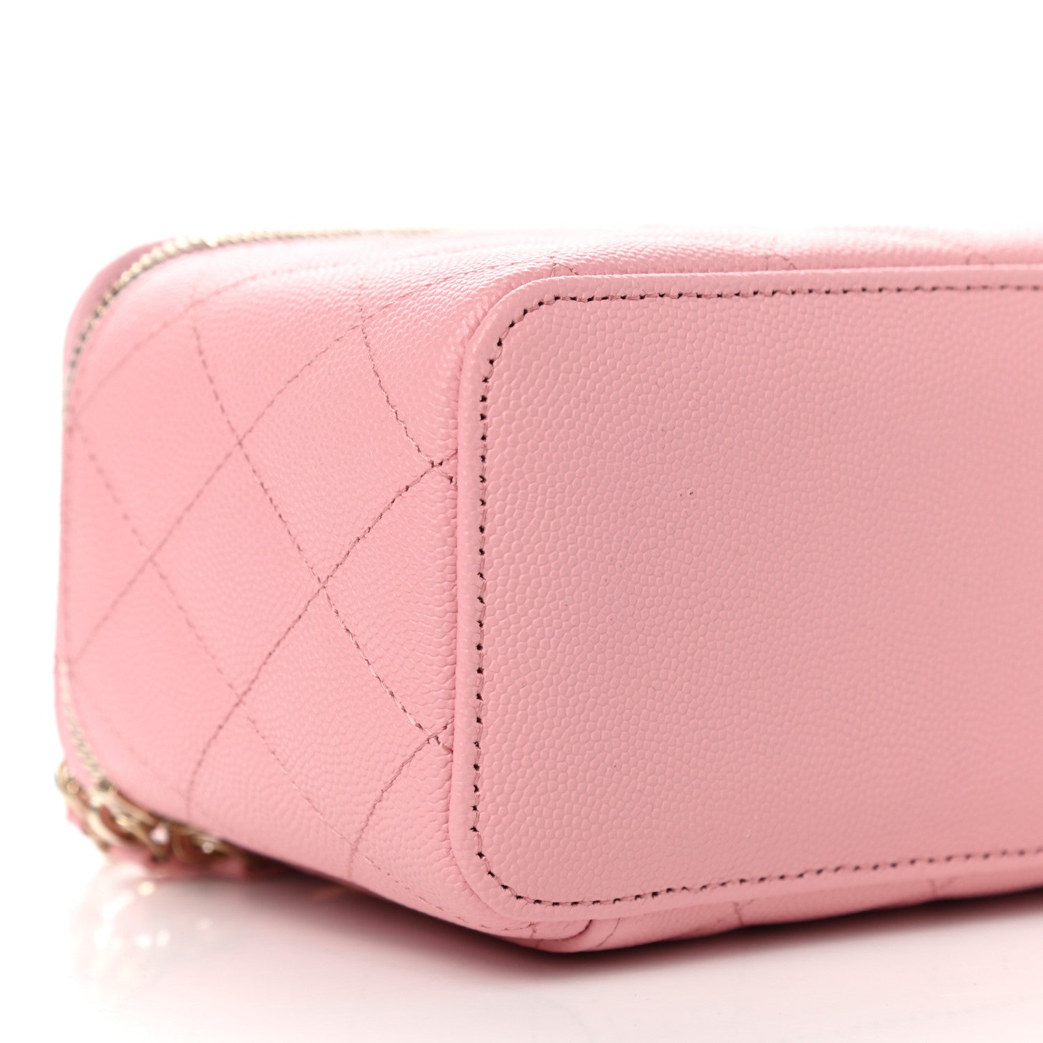 Chanel Caviar Quilted Small Vanity Case With Chain Pink 8 of 9