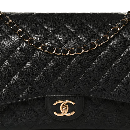 Chanel Caviar Quilted Maxi Double Flap Black 8 of 13