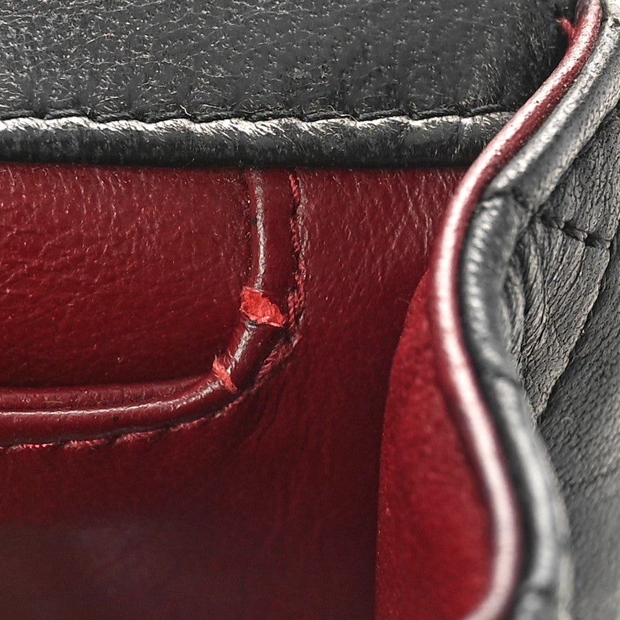 Lambskin Quilted Small Single Flap Black