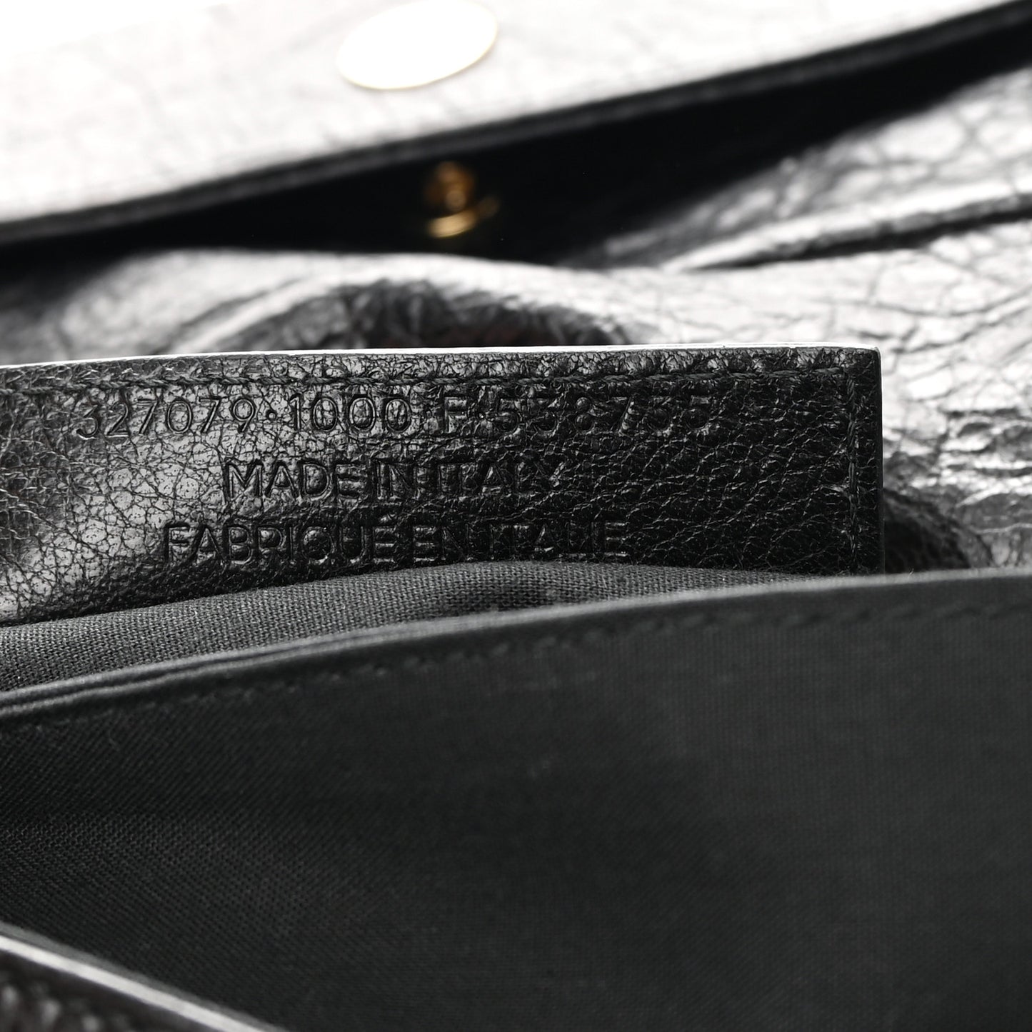 Agneau Giant 12 Gold Hardware Envelope Strap Clutch Black