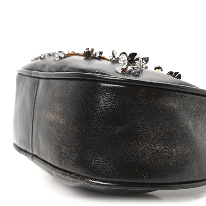 Miu Miu Nappa Crystal Embroidered Mini Wander Hobo Caffe 9 of 9