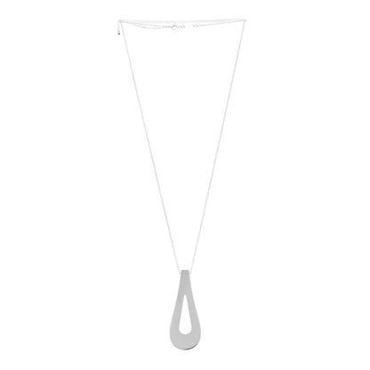 Tiffany Sterling Silver Blue Sapphire Large Loop Pendant Necklace 3 of 7