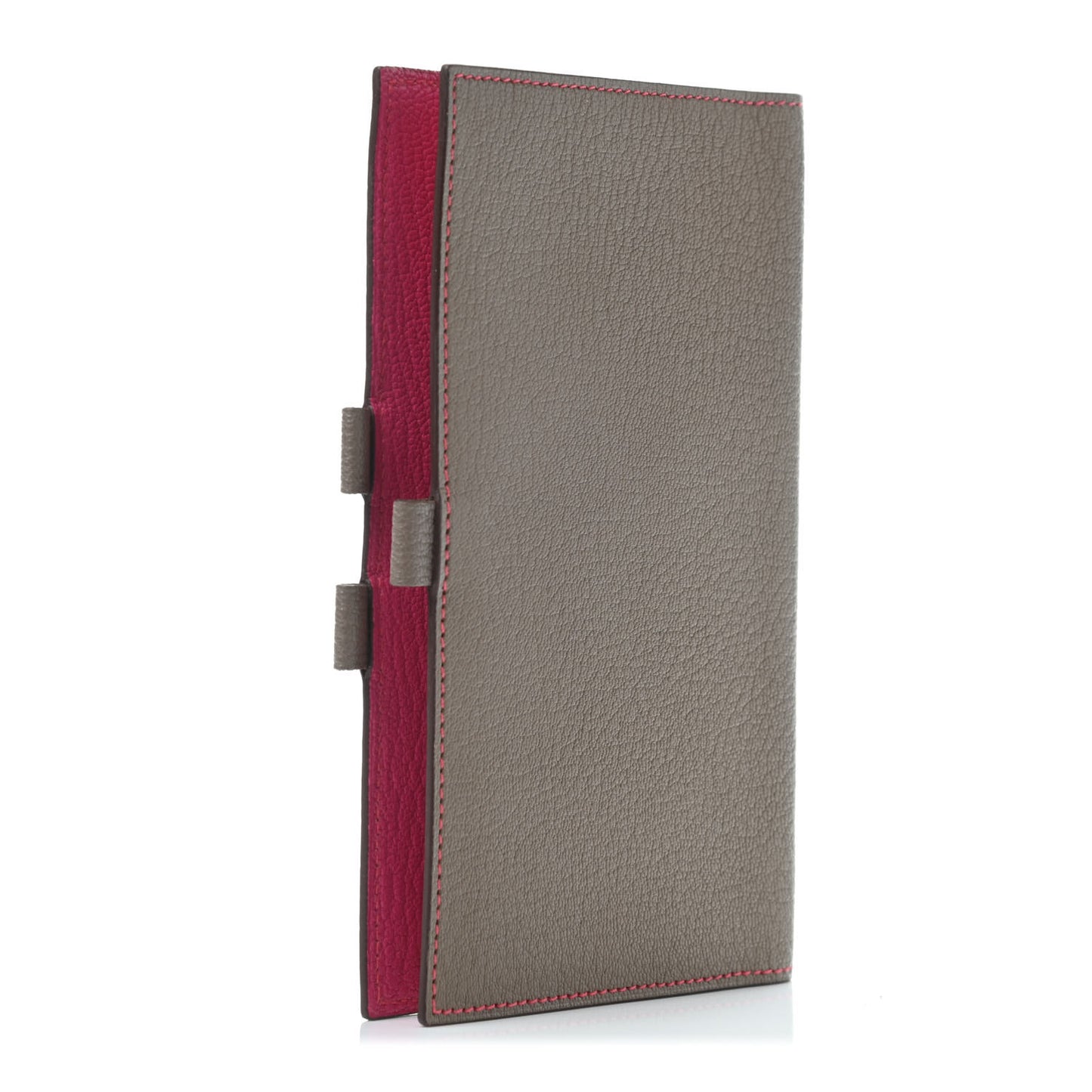 Chevre Mysore Vision II Agenda Cover Etoupe Fuchsia