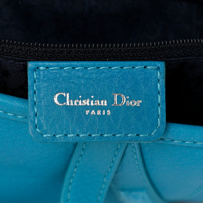 Christian Dior Calfskin Saddle Bag Turquoise 6 of 10