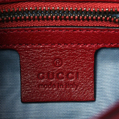 Gucci Calfskin Diagonal GG Medium Thiara Double Envelope Shoulder Bag Black Red 6 of 10