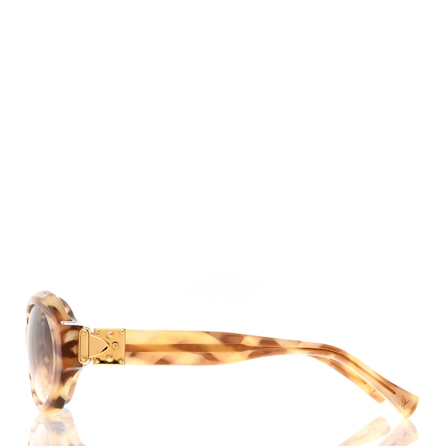 Louis Vuitton Soupcon Rond Sunglasses Z0148W Gold Tortoise 3 of 9